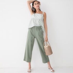 NWT J. Crew Astrid Wide Leg Chino Pant in Light Green Size XXS